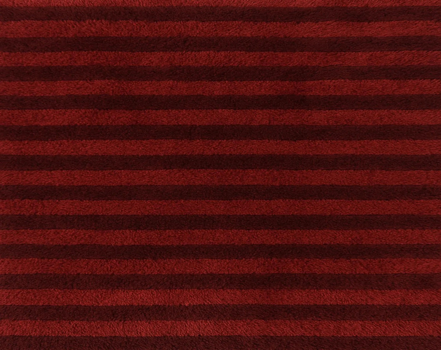 Moroccan Wool Rug Red Striped Hand-Knotted Berber Carpet